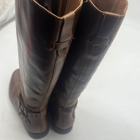 Mattise Britain Brown Talk Leather Riding Boots size 8 Wide Calf TB4049A - Picture 9 of 14